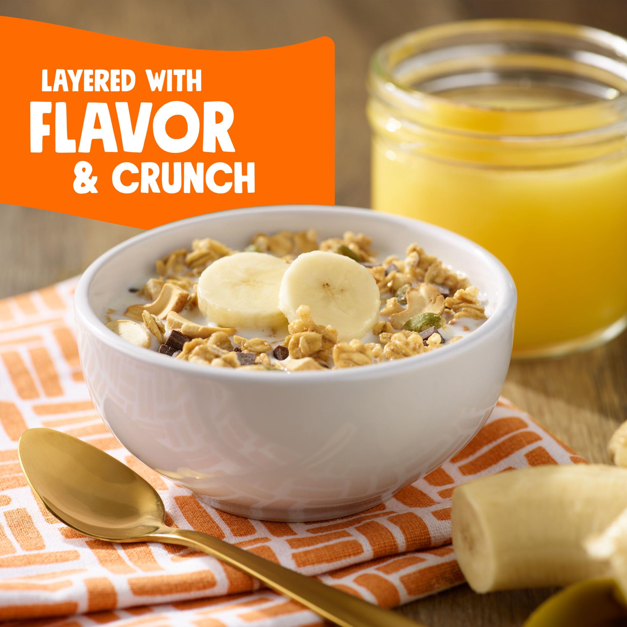 Bear Naked toasted pumpkin seeds texture showcasing added crunch and nutty notes