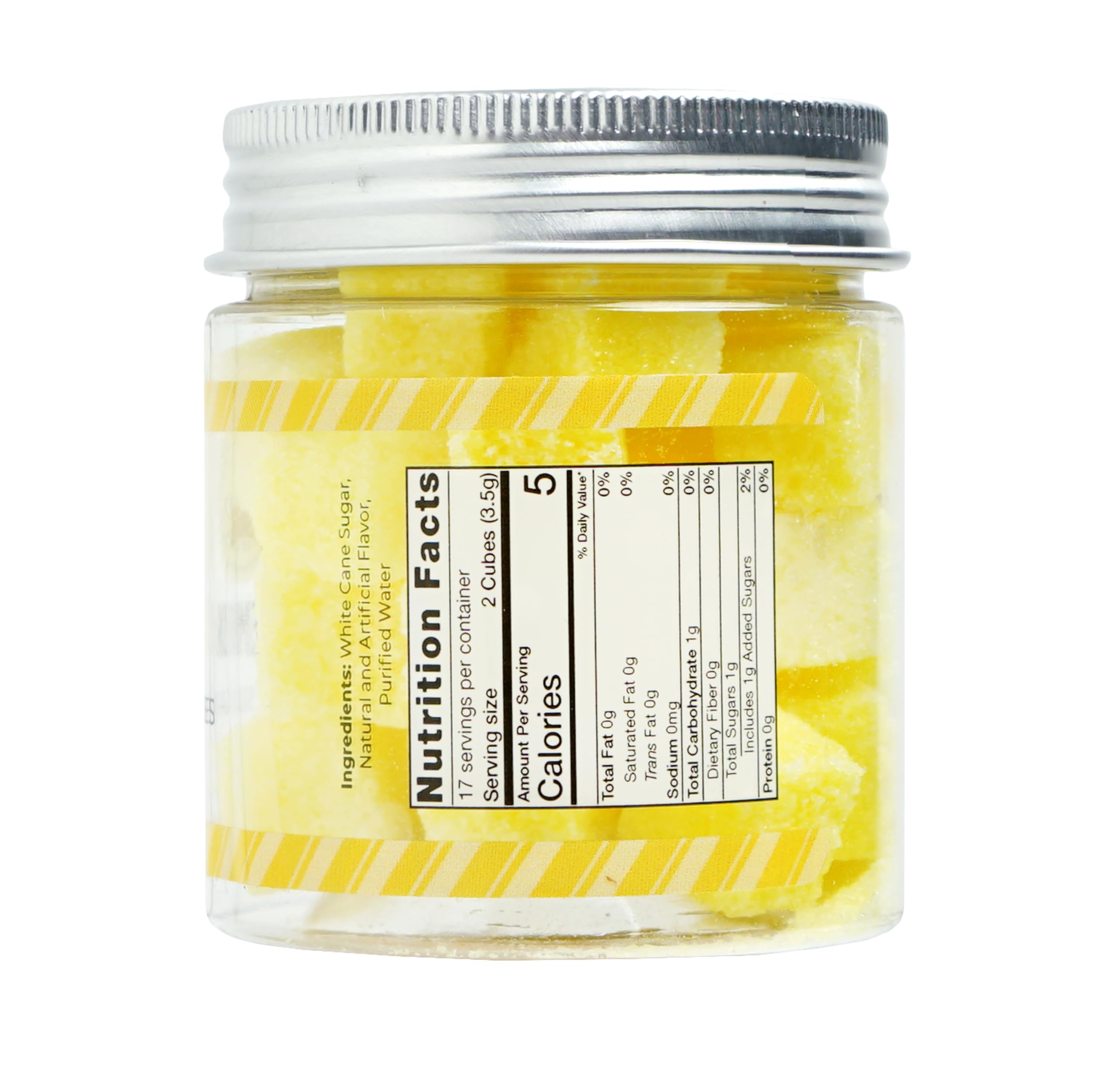 Bear Necessities lemon sugar cube close-up texture, handcrafted cubes for consistent dissolve