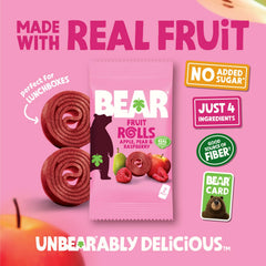 BEAR close-up of fruit roll texture showcasing soft chew and real fruit appeal