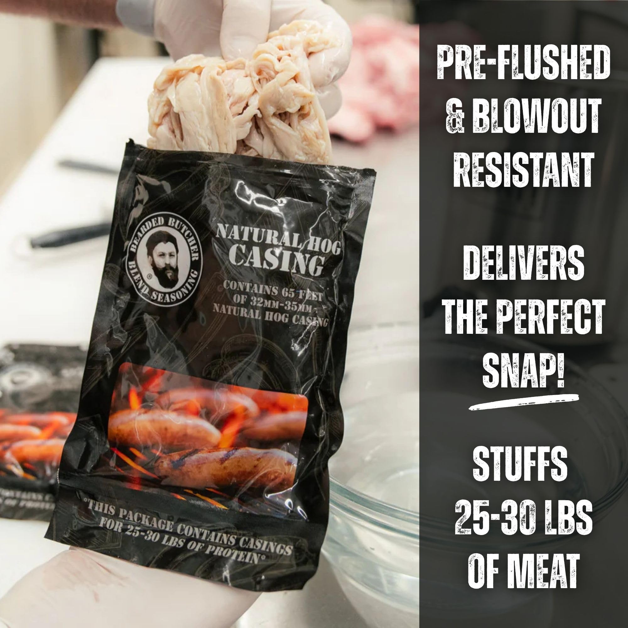 Bearded Butcher Blend open bundle in salt brine ready to rinse and use