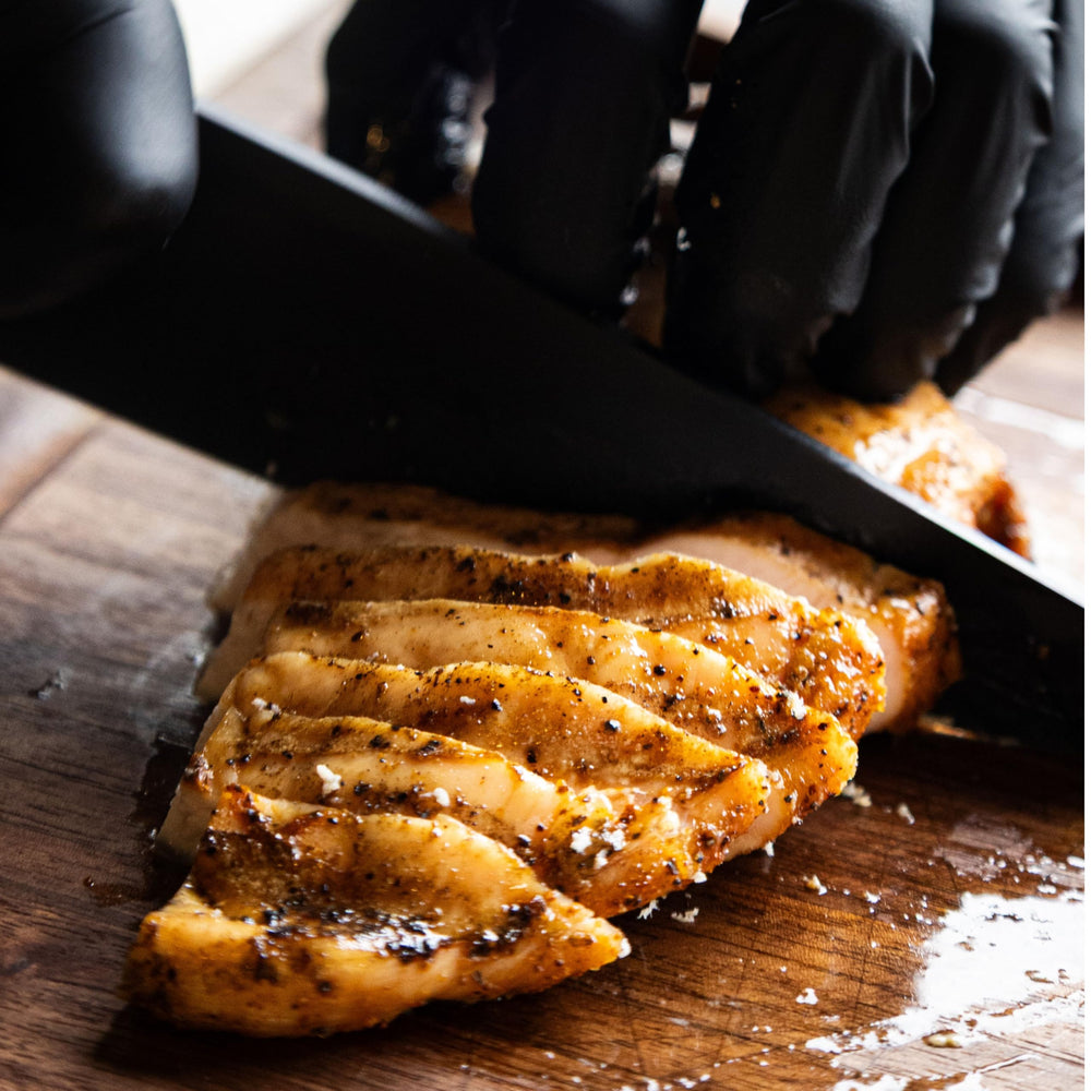 Bearded Butcher Butter Blend melted into grilled cheese sandwich for gooey buttery taste