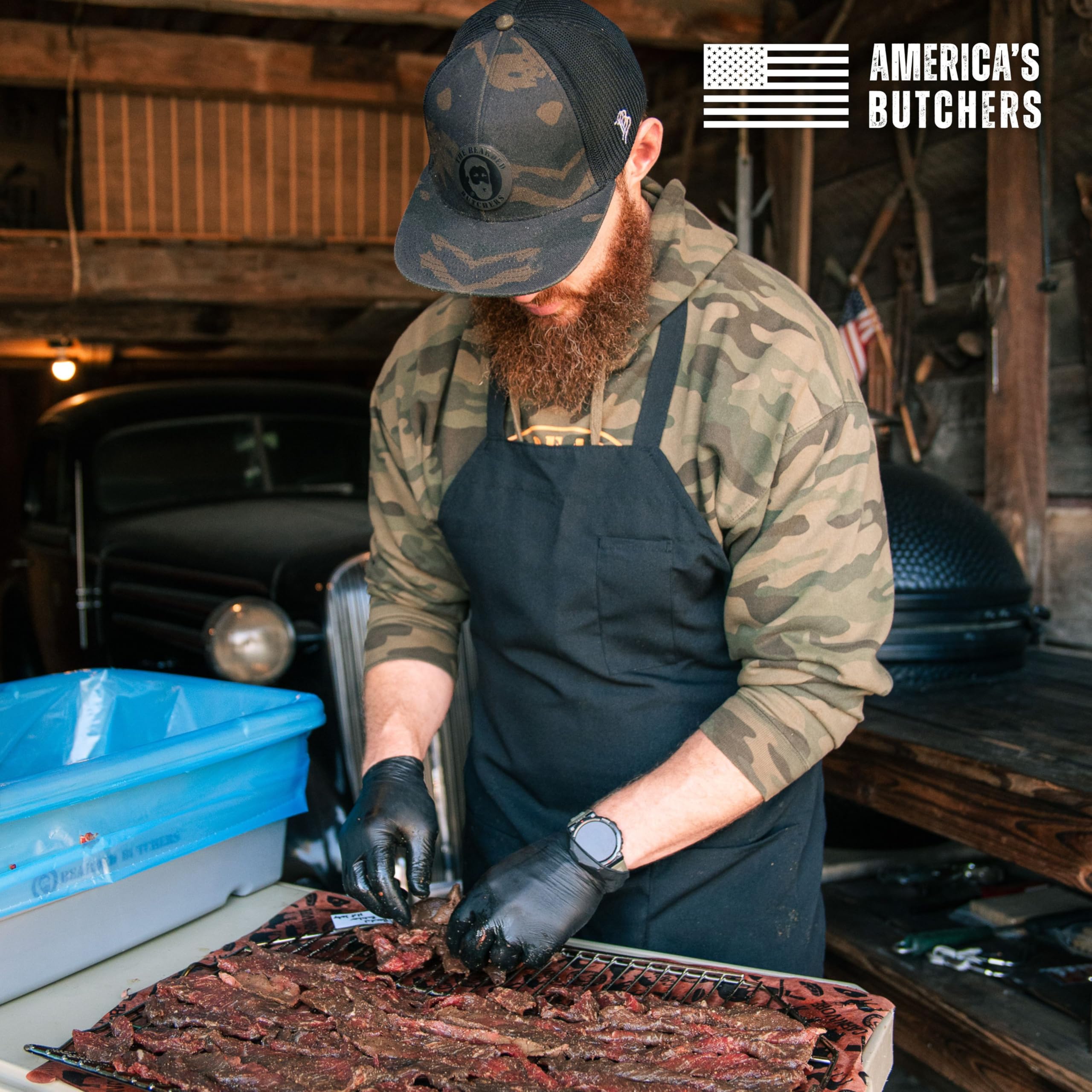 Bearded Butcher portion size comparison showing packets scaled to 10-pound portions
