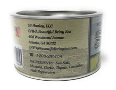Beautiful Briny Sea close-up of crystals and herbs, highlights crunchy benefit