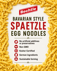 Bechtle ingredients display with cage‑free eggs and durum wheat communicating natural quality