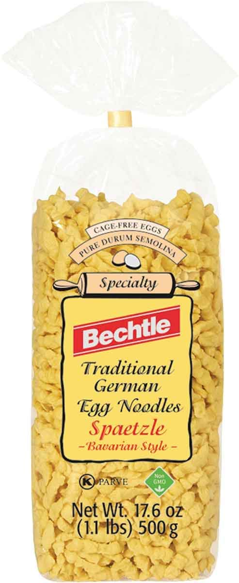 Bechtle uncooked spaetzle close-up showing semolina texture and egg quality benefit