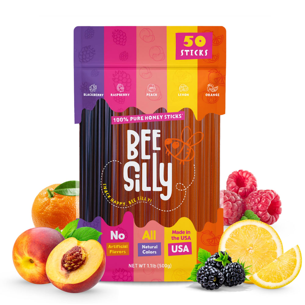 Bee Silly front packaging showing 50-count variety and convenience