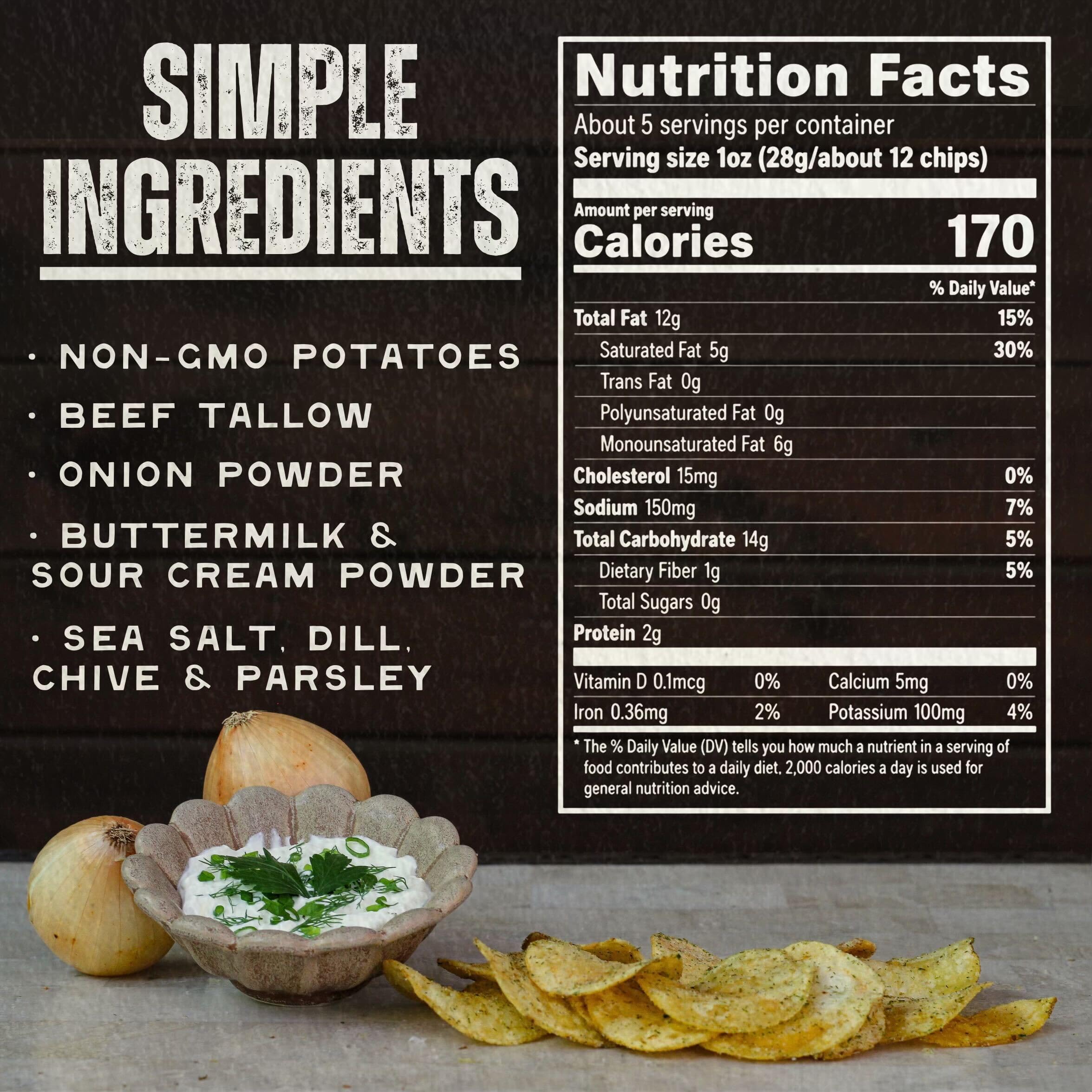 Beefy's Own open bag revealing chips inside, indicating generous portion and quality