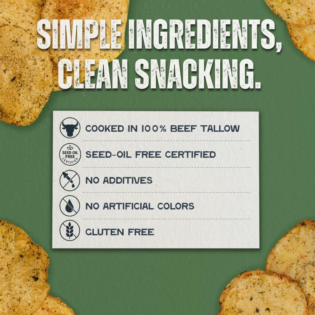 Beefy's Own chip surface detail with visible salt for emphasized savory flavor