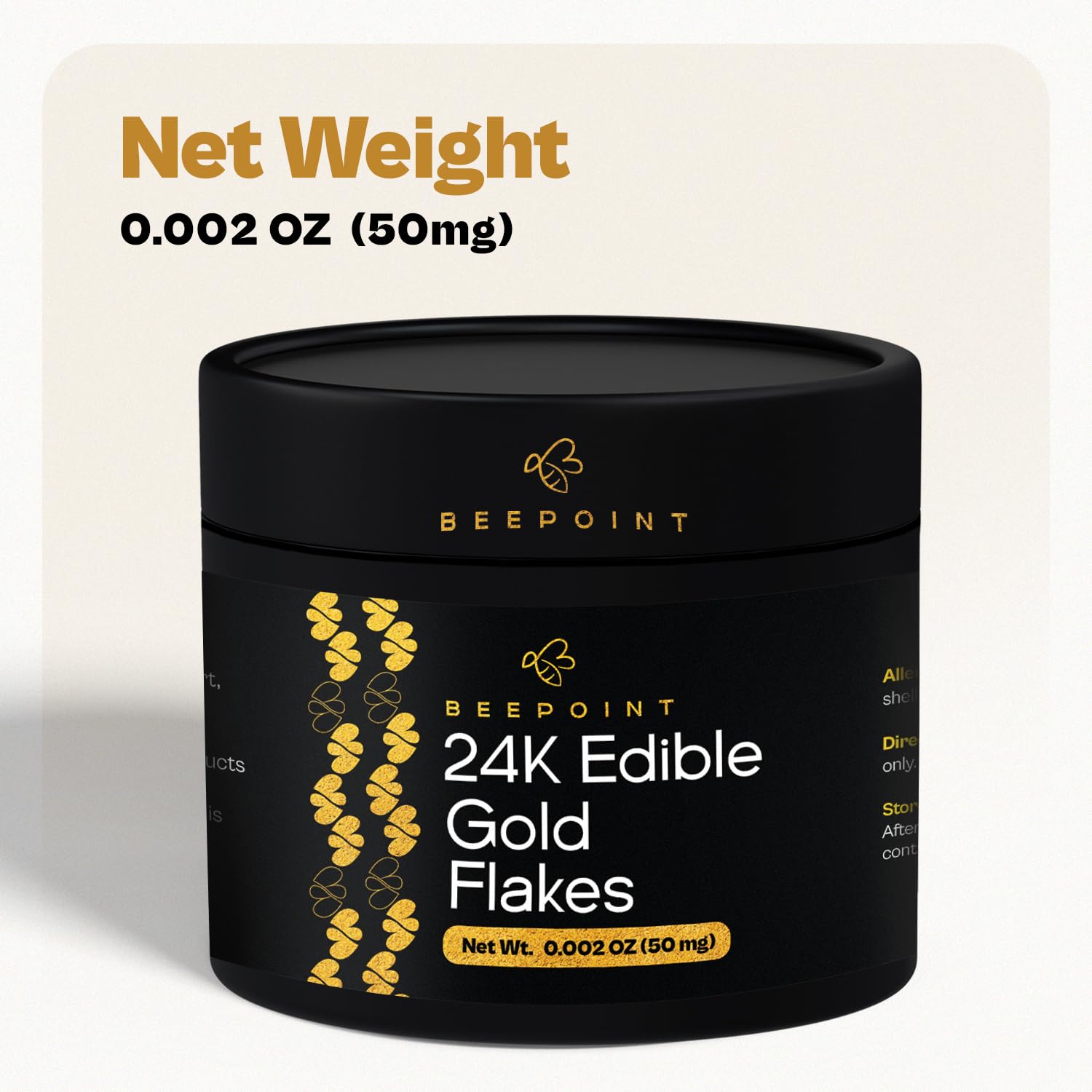 BeePoint flakes scattered on chocolate ganache adding luxurious visual contrast