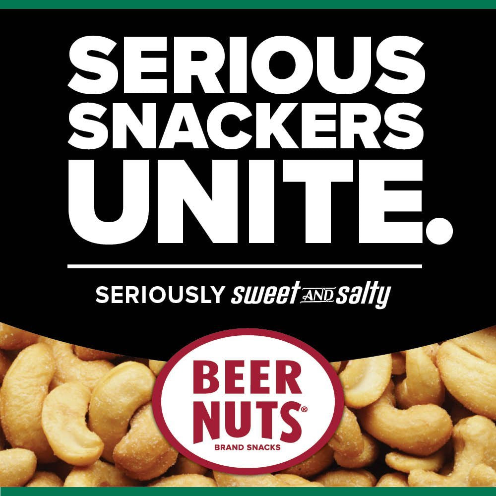 Beer Nuts resealable zipper detail preserving freshness and crunch