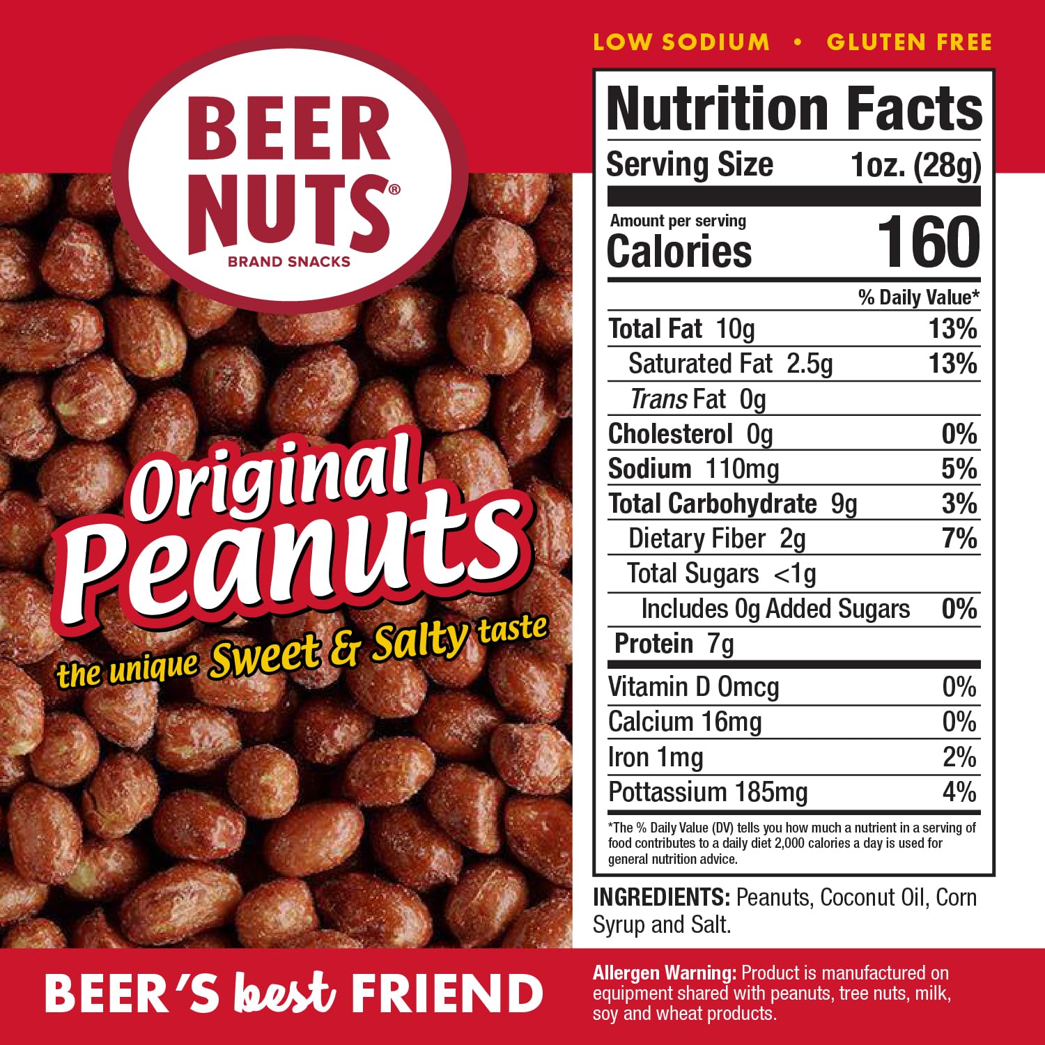 BEER NUTS close-up glaze and crunch showing texture and flavorful coating