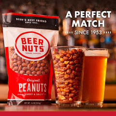 BEER NUTS in a bowl on a party table highlighting crowd-pleasing snack appeal