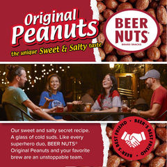 BEER NUTS resealable lid detail demonstrating freshness retention benefit