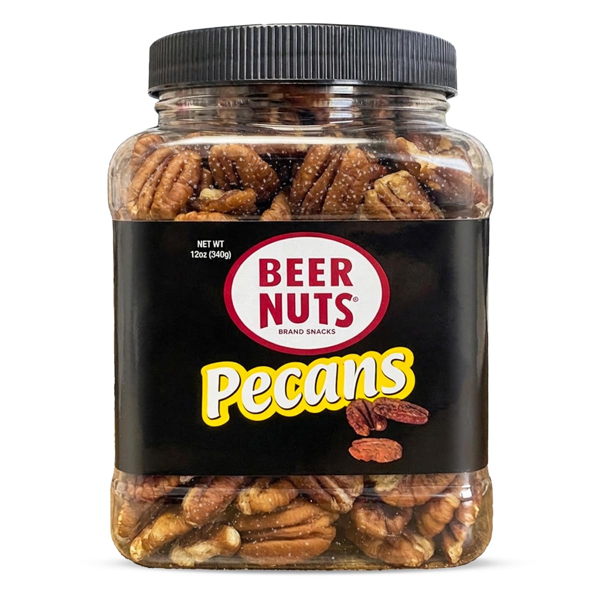 BEER NUTS jar front view showing resealable lid and snack-ready glaze