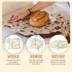 Bee's Wrap Meadow Magic pattern detail highlighting attractive print