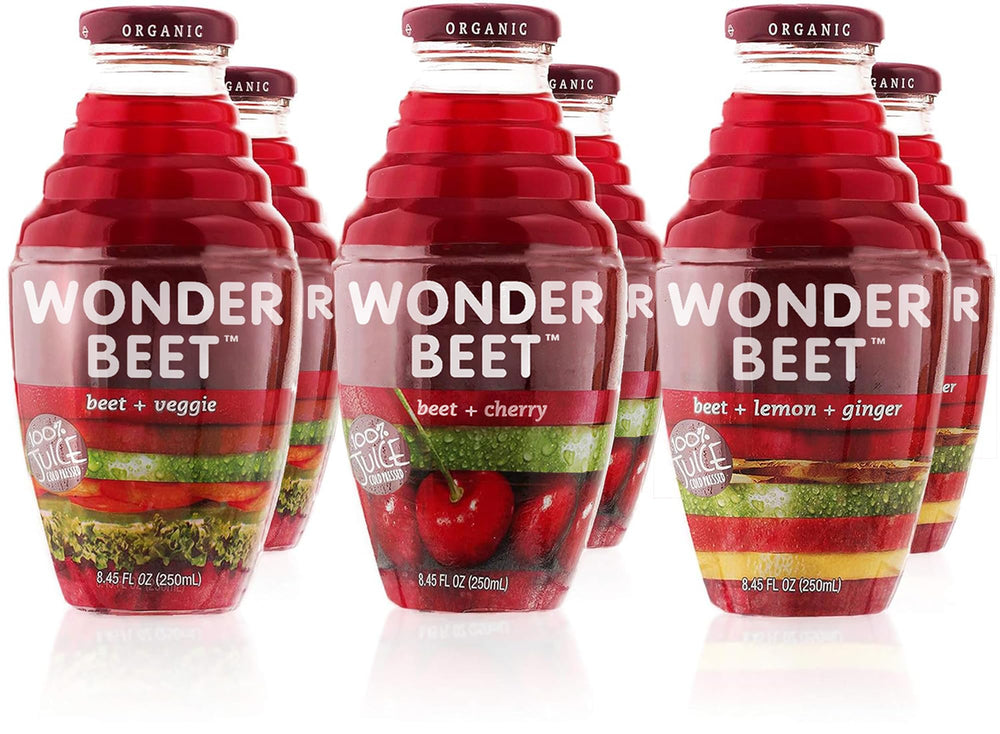 Beetology variety pack front packaging showing all six bottles, clear branding and benefits