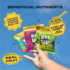 BEEUP pack of 18 pouches arranged for visible quantity benefit
