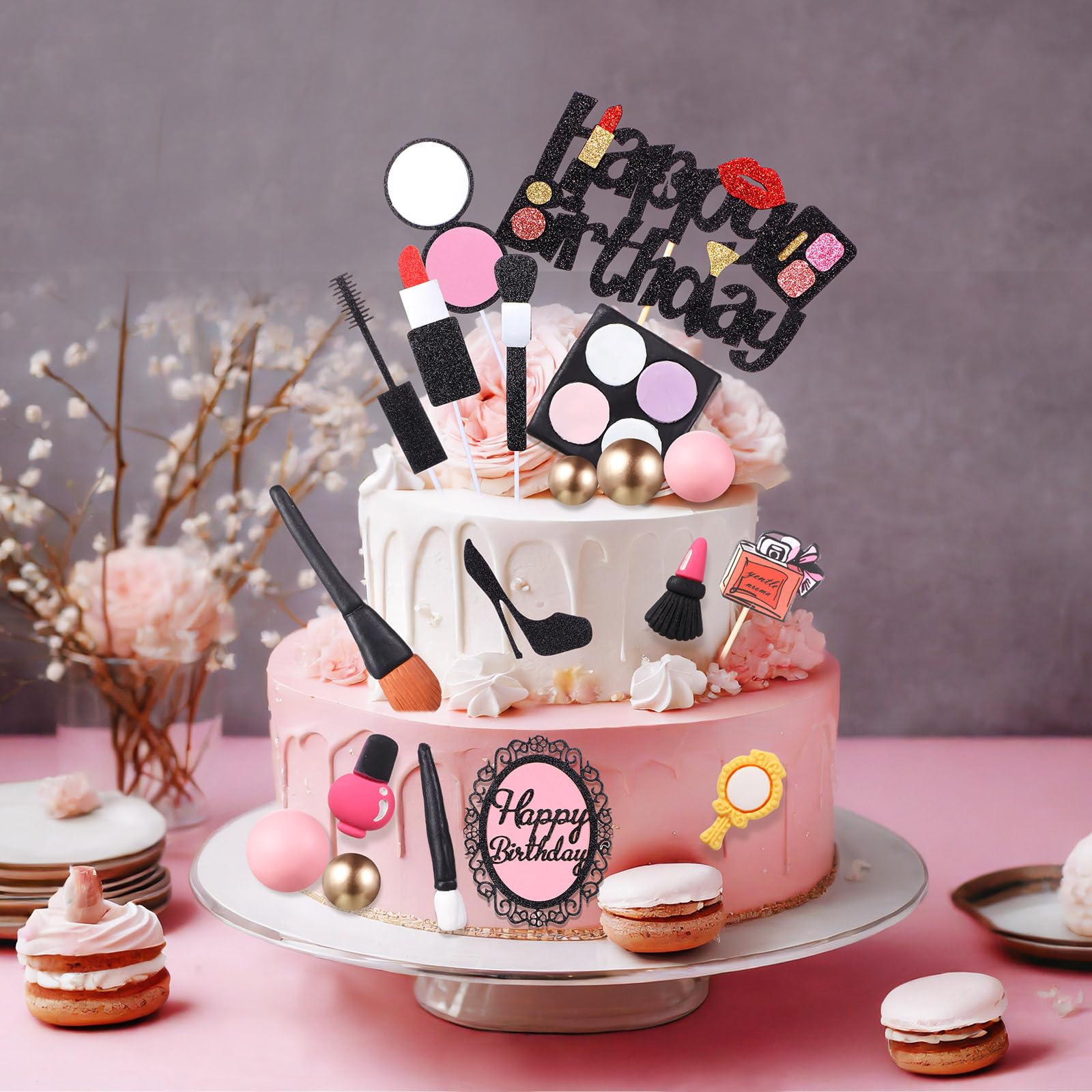 Beeveer cake decorated with toppers illustrating how they elevate party presentation