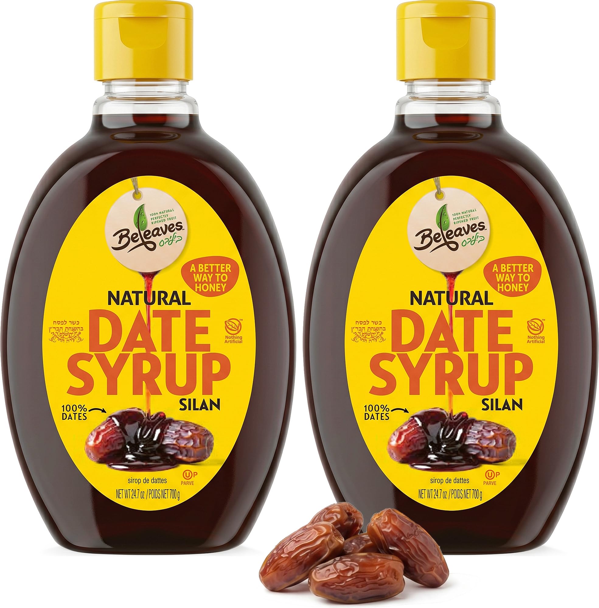 Beleaves front packaging showing two 24 oz bottles, clear and natural