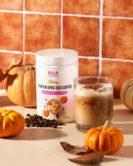 Bella All Natural scoop of powder texture detail demonstrating instant mix benefit