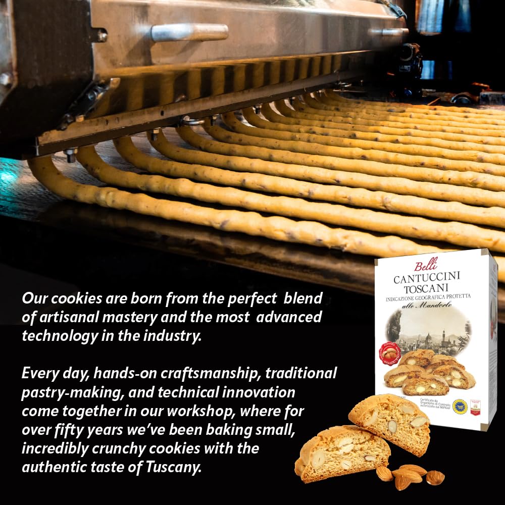 Holiday gift box with Belli fig biscotti conveying premium gift-ready appeal