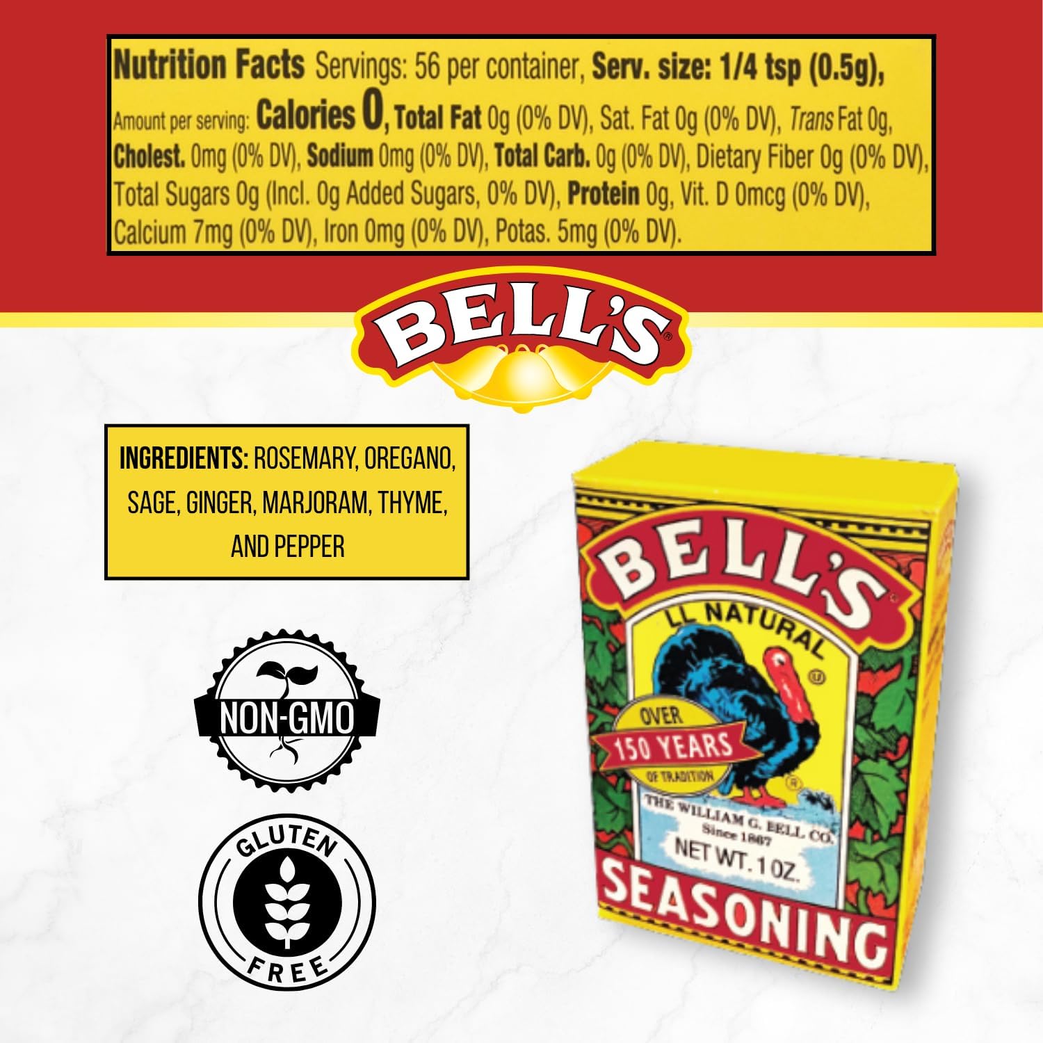 BELL'S close-up of herbs showing texture and natural ingredients benefit
