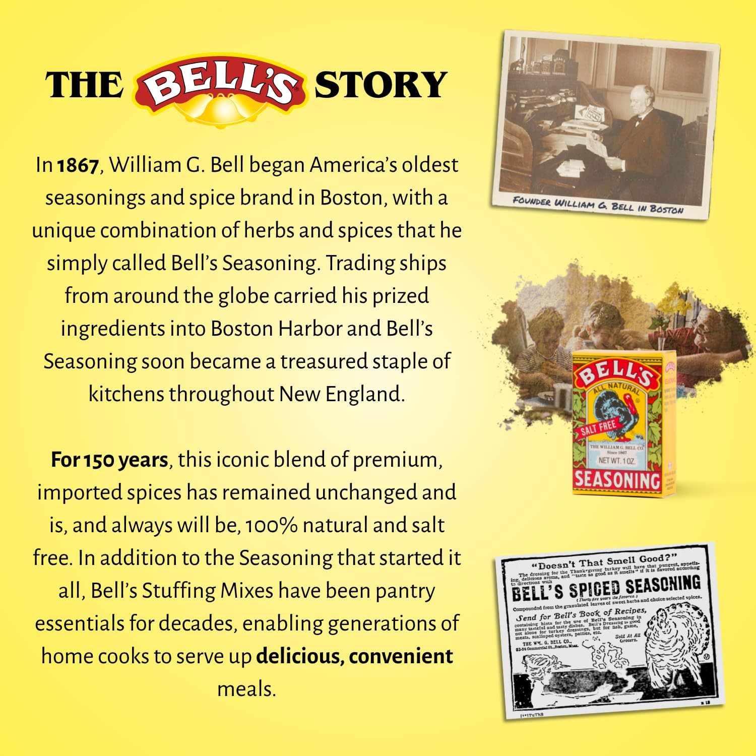 BELL'S seasoning on a serving table in kitchen lifestyle setting for meal inspiration