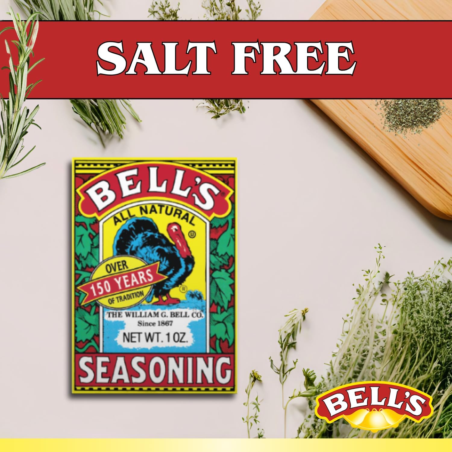 BELL'S seasoning spoonful in hand ready to season poultry for easy use