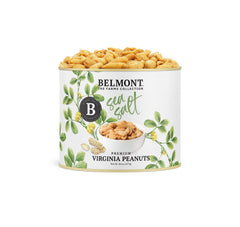 Belmont Peanuts front jar showing brand and 38 oz size for pantry convenience