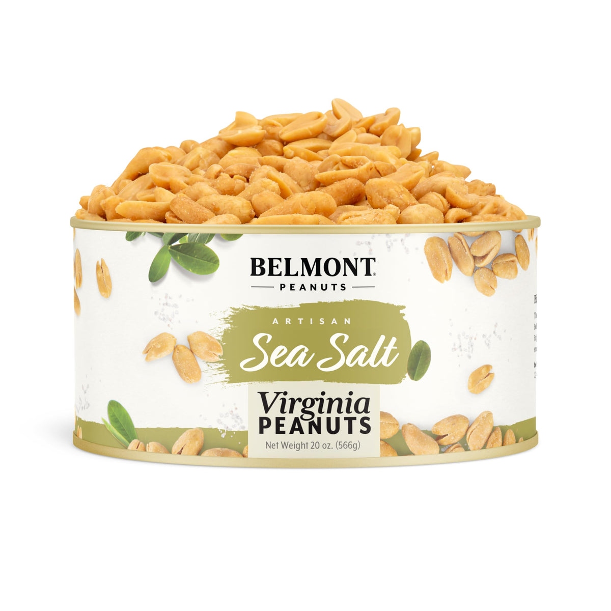 Belmont Peanuts front pack 20 oz showing branding and clear benefits