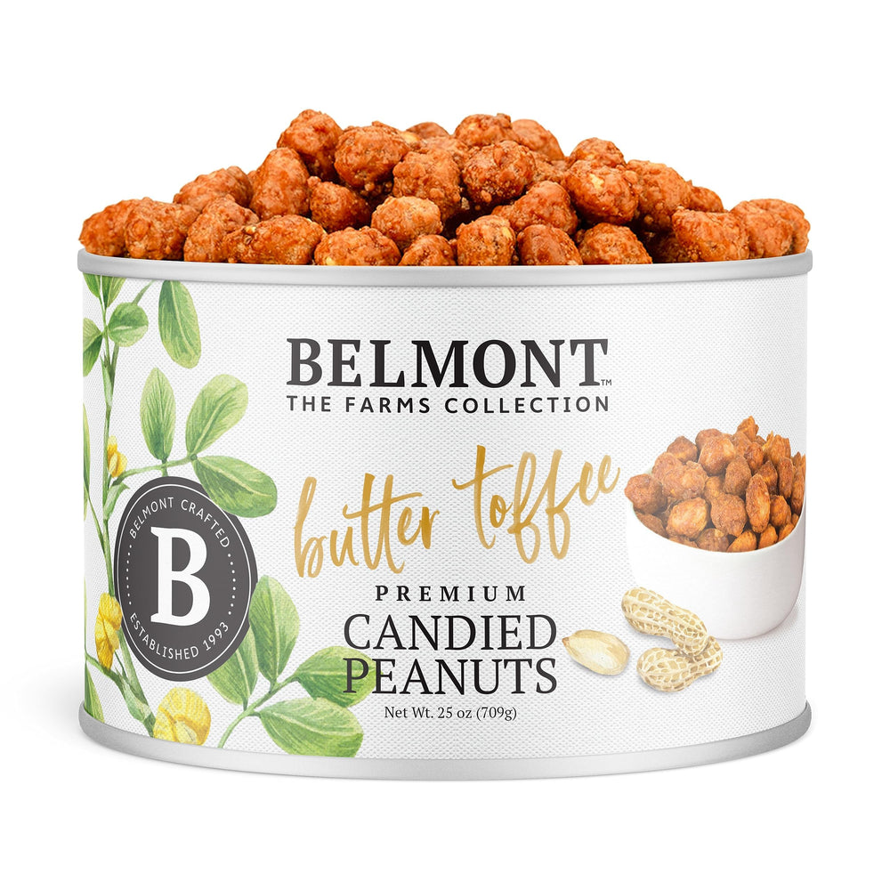 Belmont Peanuts front packaging 25 oz jar showing brand and product