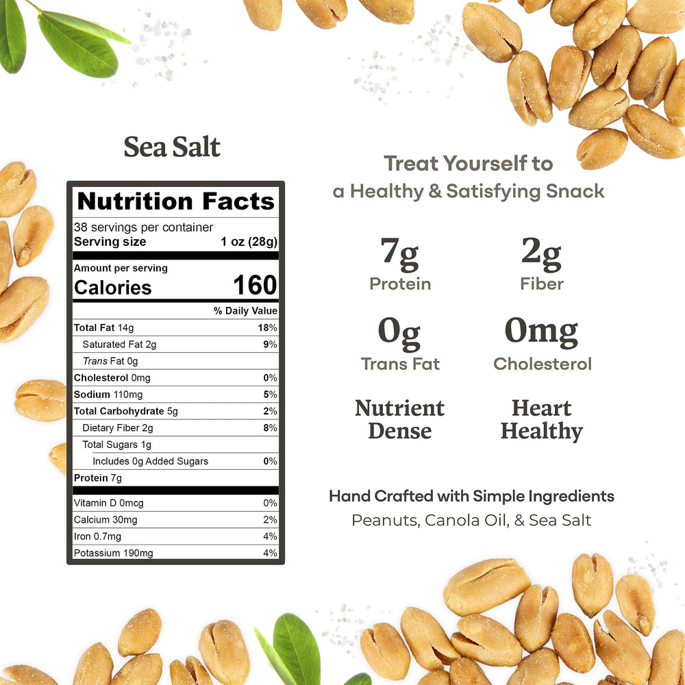 Belmont Peanuts nutrition label closeup highlighting simple ingredients and transparency