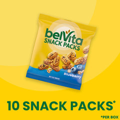 belVita close-up of crunchy texture and blueberry pieces for flavor appeal