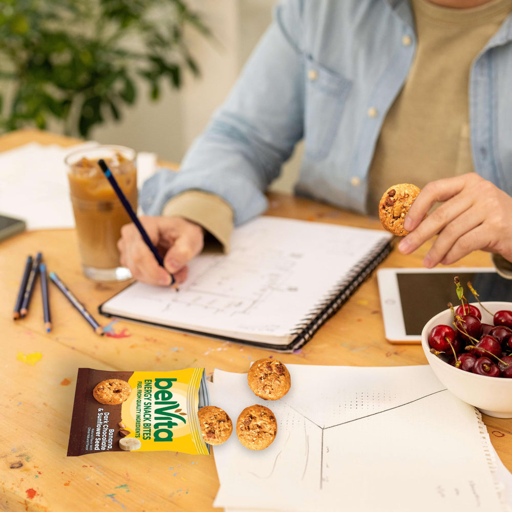 belVita snack in lunchbox scene suggesting on-the-go fueling