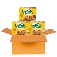 belVita front packaging displaying variety pack and on-the-go convenience