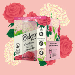 BELVOIR FRUIT FARMS side label detail with product name and origin, emphasizes natural ingredients