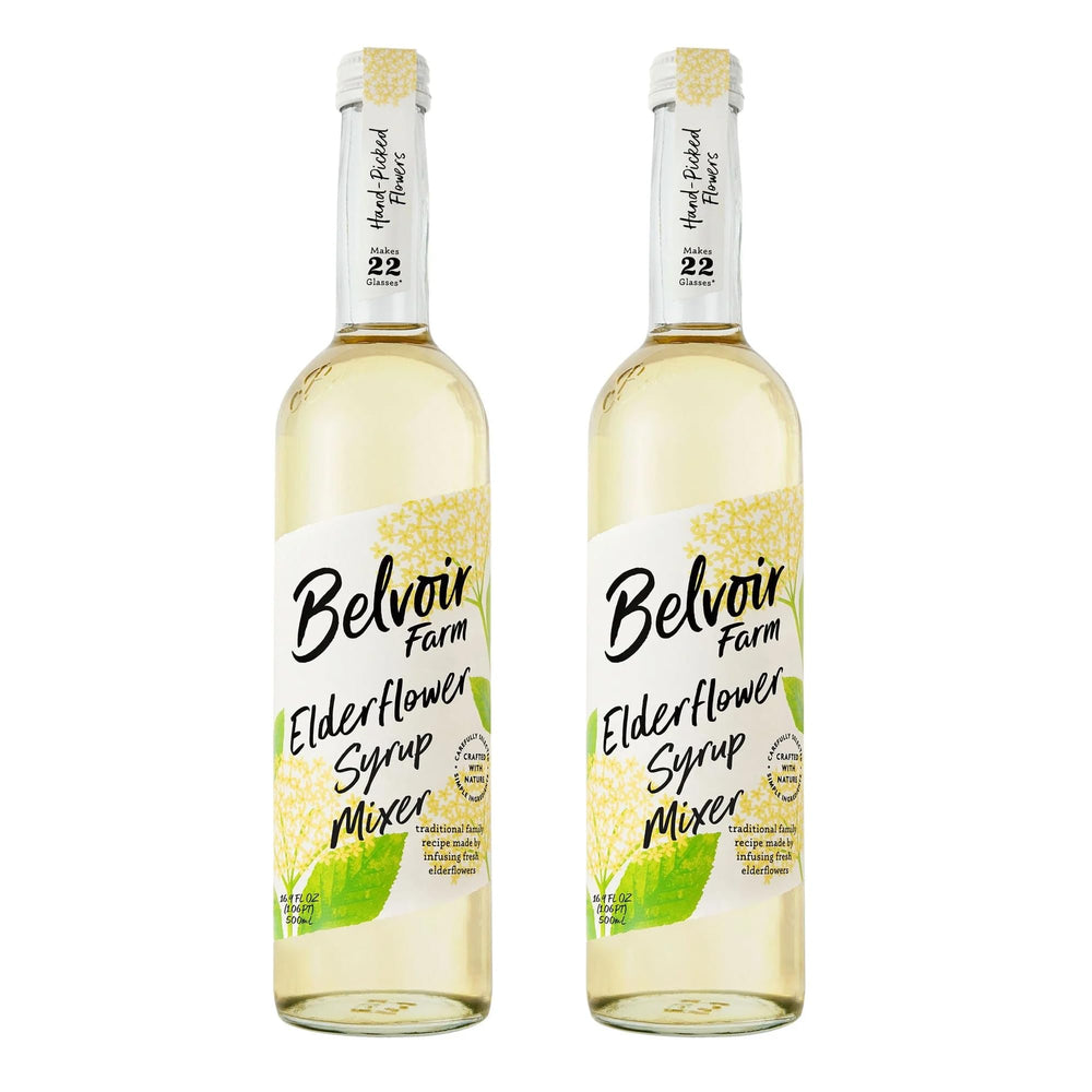 BELVOIR FRUIT FARMS front packaging showing two 500ml bottles and brand clarity