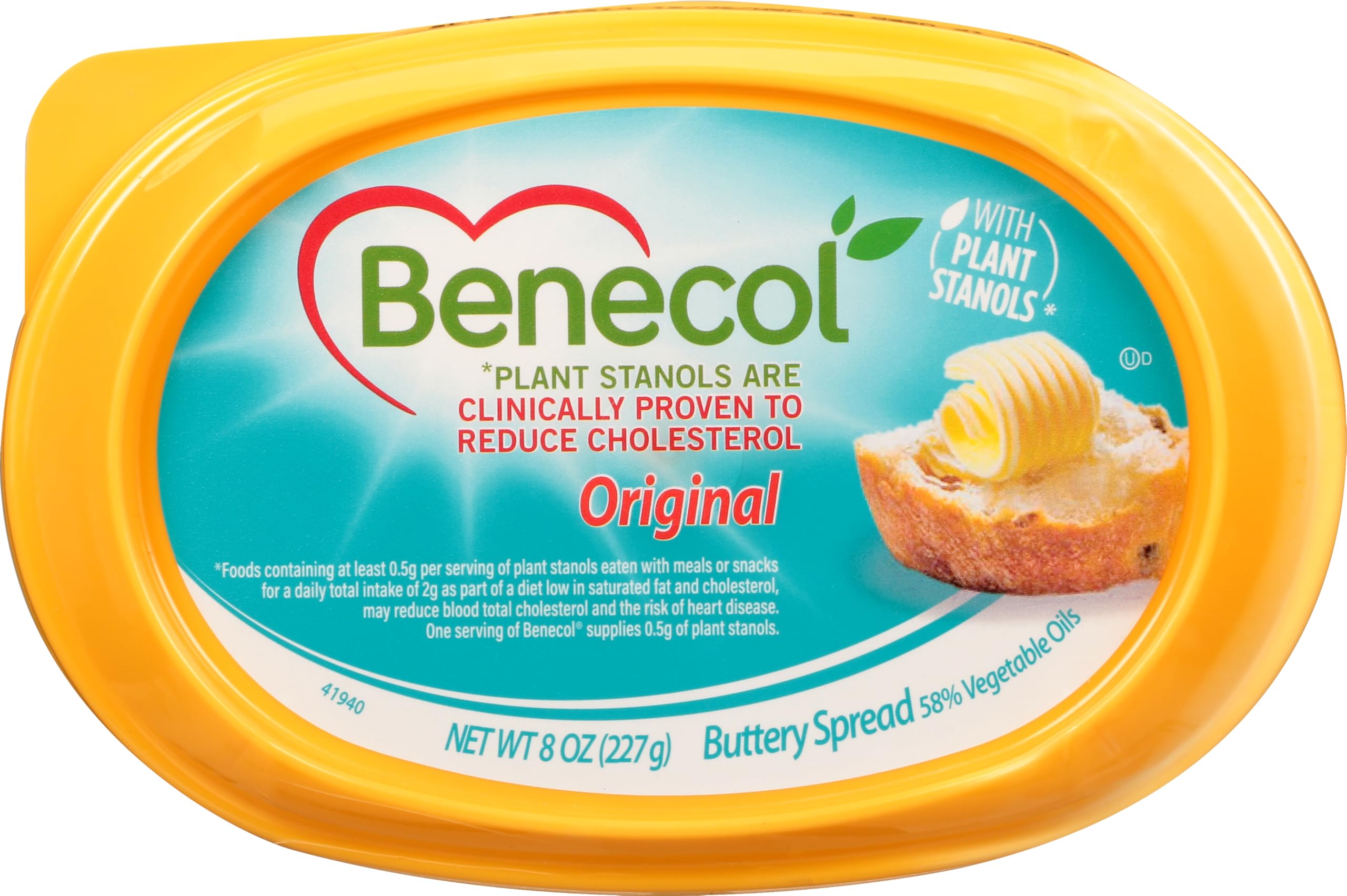 Benecol spread front packaging showing smooth texture and supports balanced eating