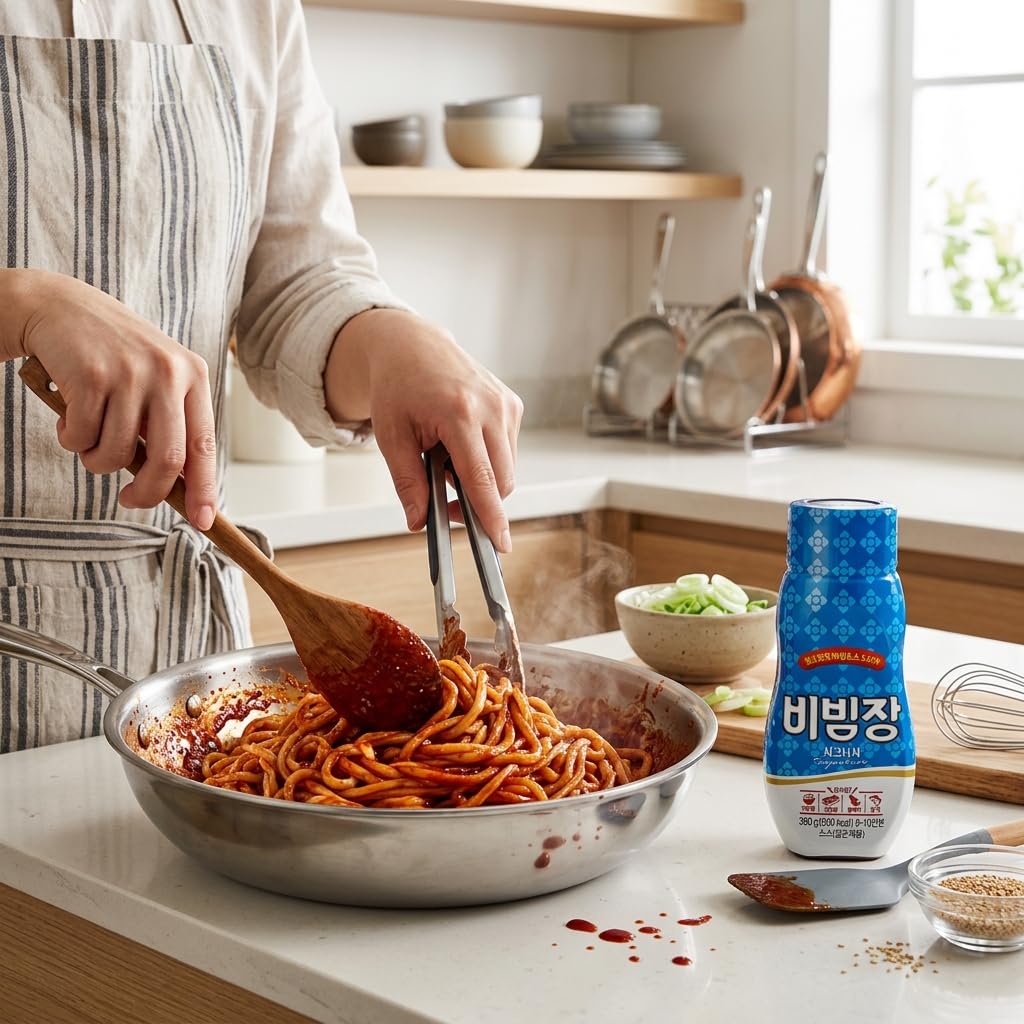 Hand holding Benepisyo bottle showing 7.05 oz portable kitchen convenience