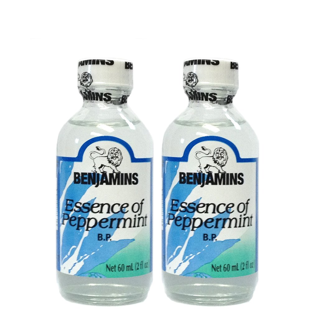 Benjamins peppermint essence front packaging showing size and twin pack convenience