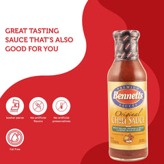 Spoon spreading Bennett's on bread to add sweet and spicy flavor