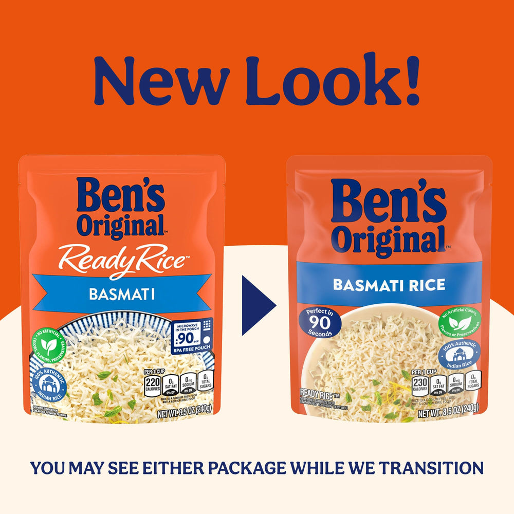 Ben's Original close-up of microwavable pouch highlighting easy preparation