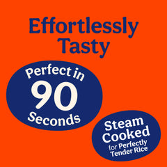 Ben's Original pouch in microwave demonstrating 90-second fast heating benefit