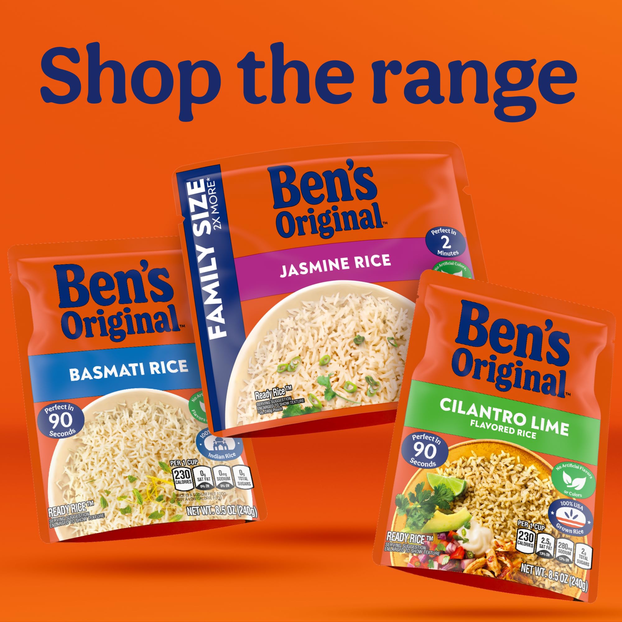 Ben's Original pack of twelve pouches for pantry stocking and meal prep convenience