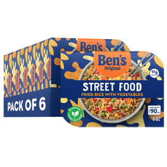 BEN'S ORIGINAL front packaging showing quick 90-second microwave bowl and branding benefit