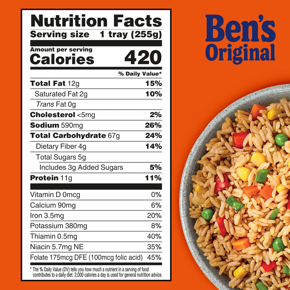BEN'S ORIGINAL six bowls stacked to show pack size and pantry-friendly storage