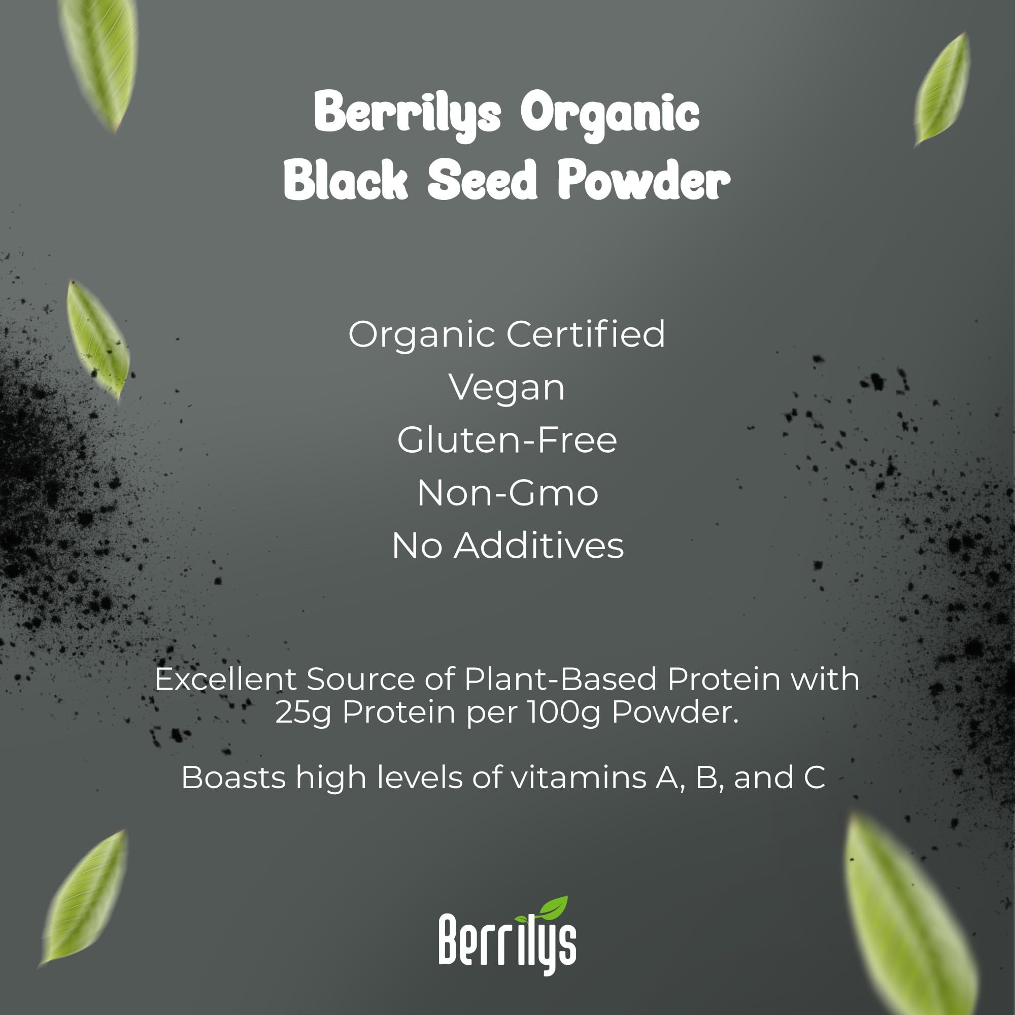 Berrilys powder on kitchen shelf among spices showing everyday use and accessibility