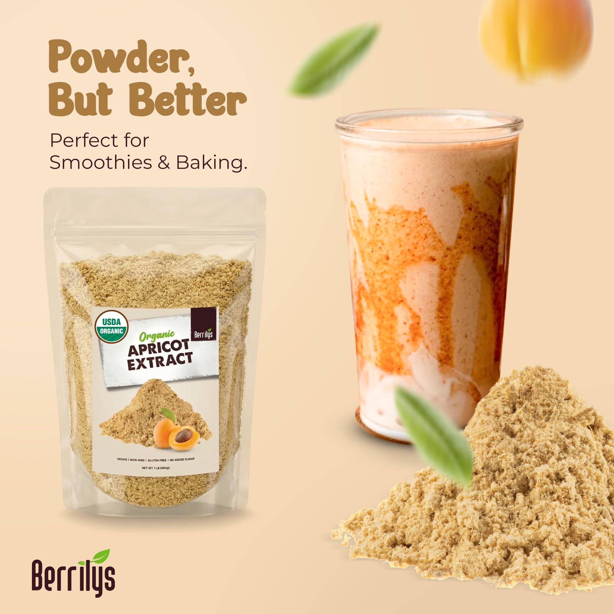 Berrilys size and scale 16oz bag beside measuring cup for portion clarity