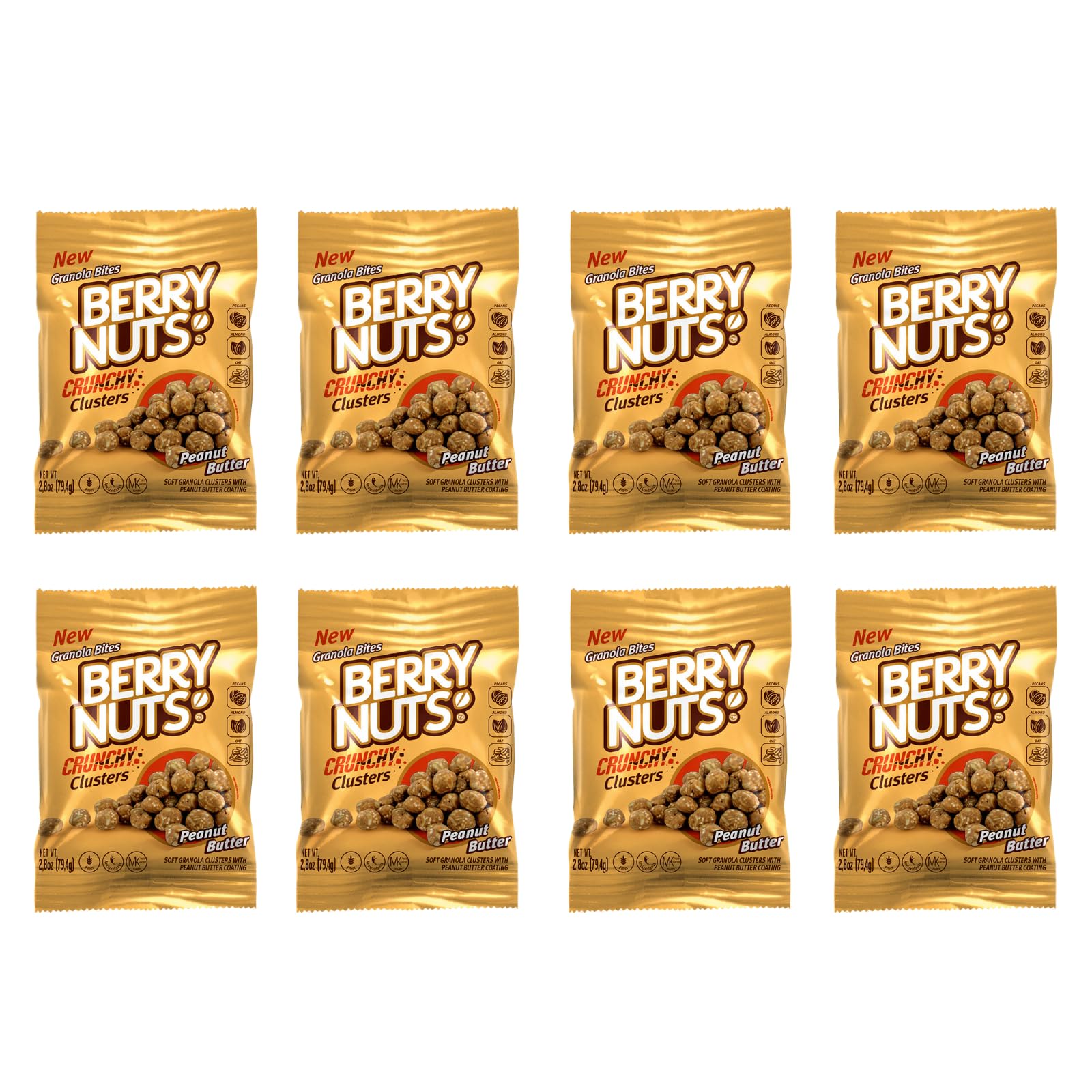 Berry Nuts front packaging shows eight snack pouches, convenient storage benefit