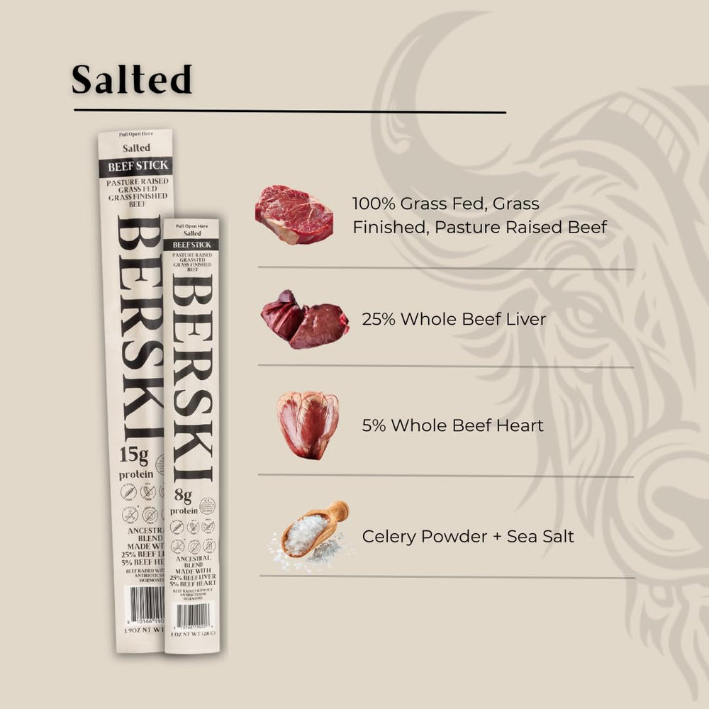 BERSKI close-up of beef stick texture highlighting savory quality and protein